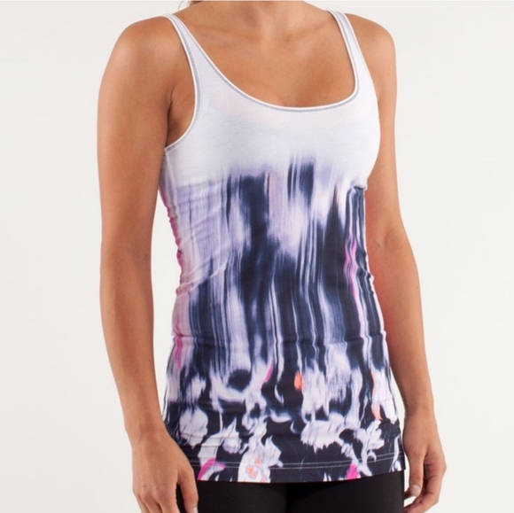 lululemon athletica Tops - Lululemon Racerback Tie Dye Long Tank Mirage Size 6